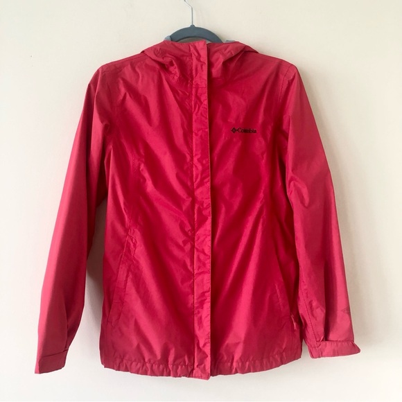 Columbia Arcadia II Packable Red Rain Jacket Coat Size Small - Picture 1 of 12